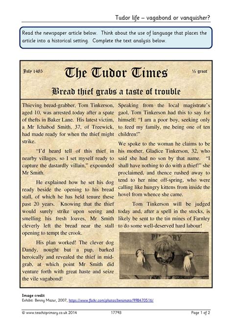 tudor newspaper.